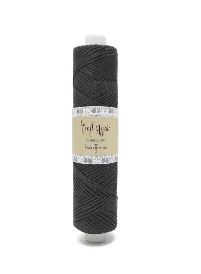 Artify | Nylon PP Braided/Knitted (1mm, 50m) Macramé Cord for Beading for Making Jewelry, Bracelet & Craft - Black - Image 1